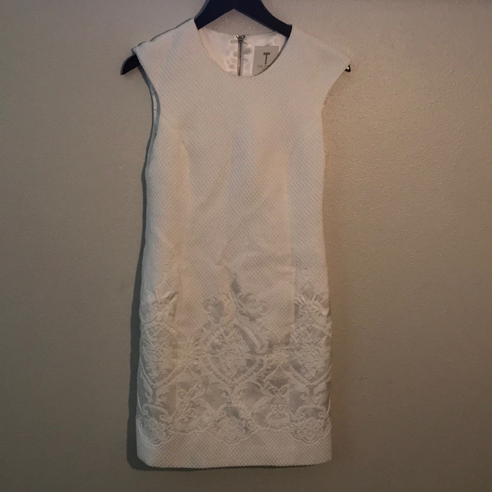 white lace dress